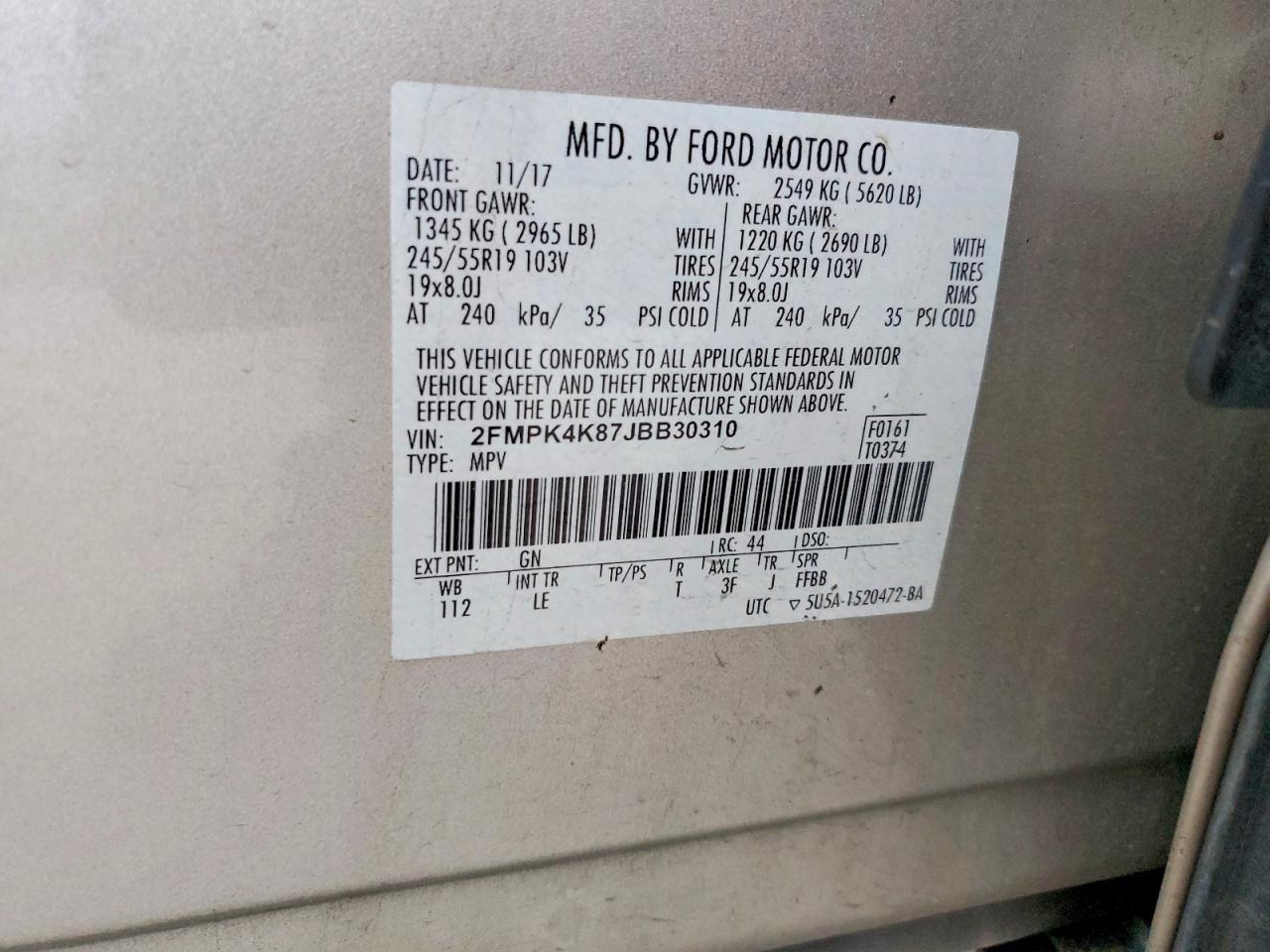 2018 FORD EDGE TITANIUM photo 13