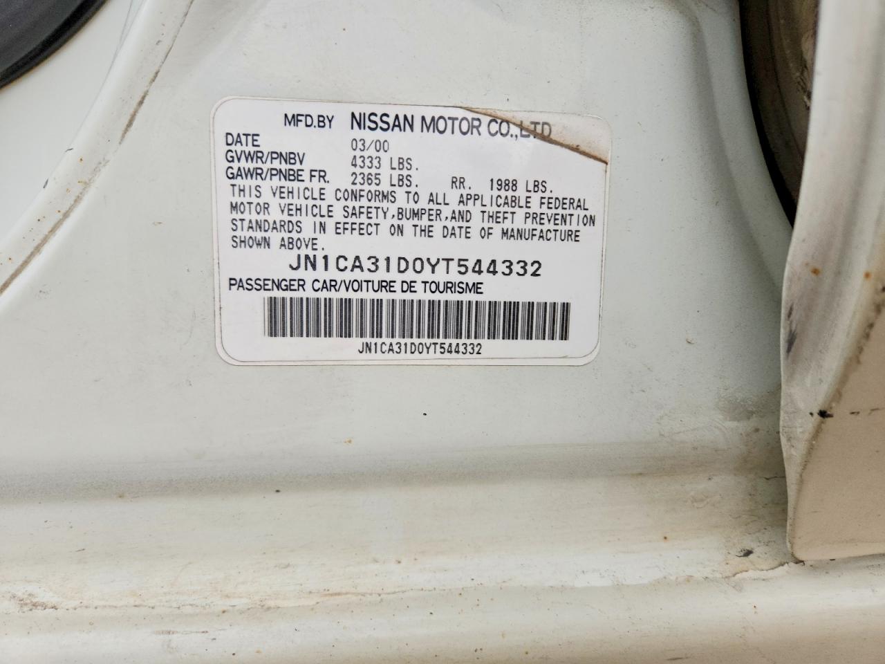 2000 NISSAN MAXIMA GLE photo 25