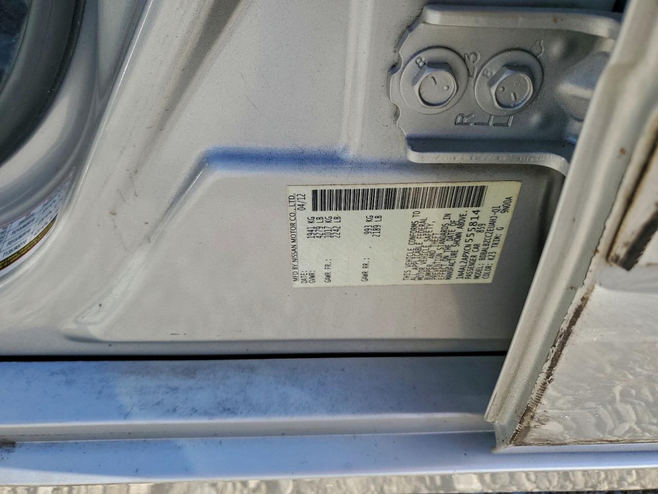 2012 NISSAN ALTIMA BASE photo 12