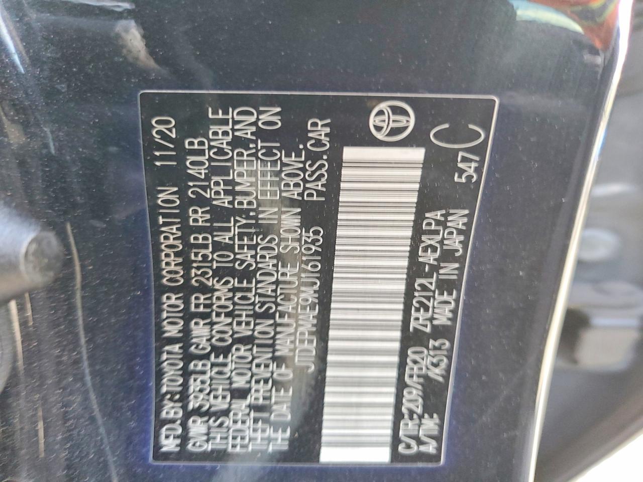 2021 TOYOTA COROLLA LE photo 13