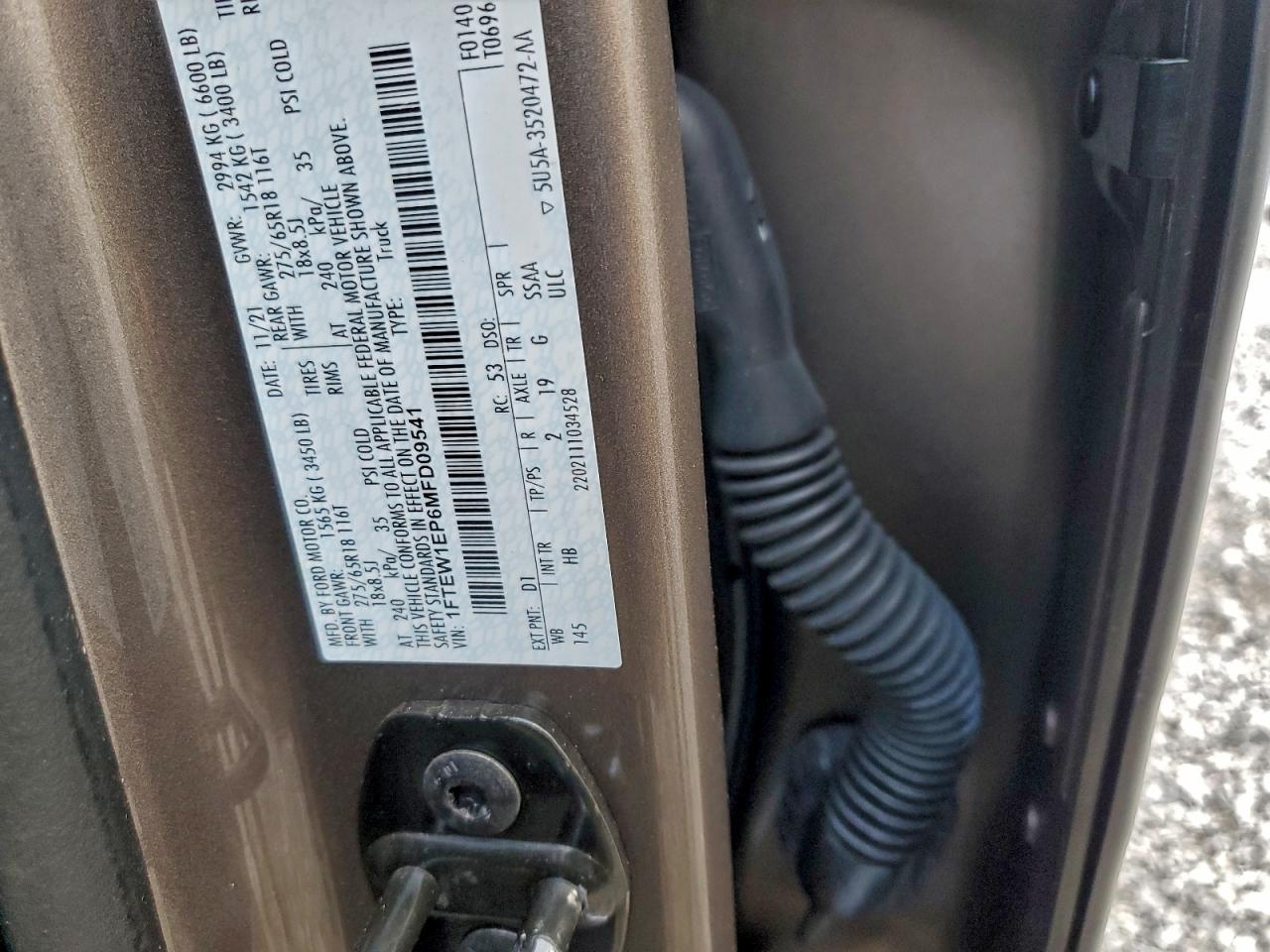 2021 FORD F150 SUPERCREW photo 12