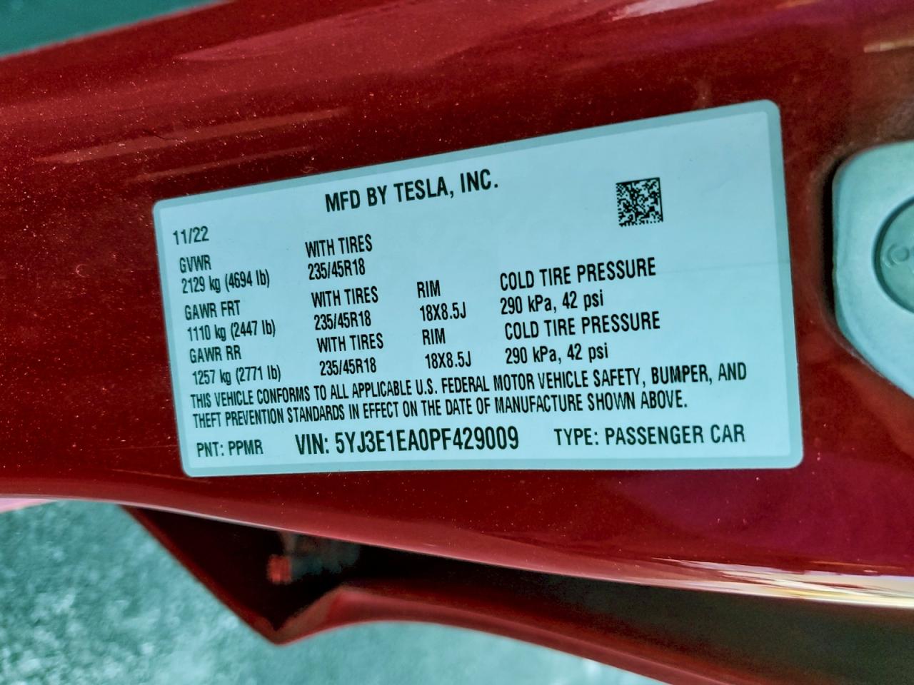 2023 TESLA MODEL 3 photo 13