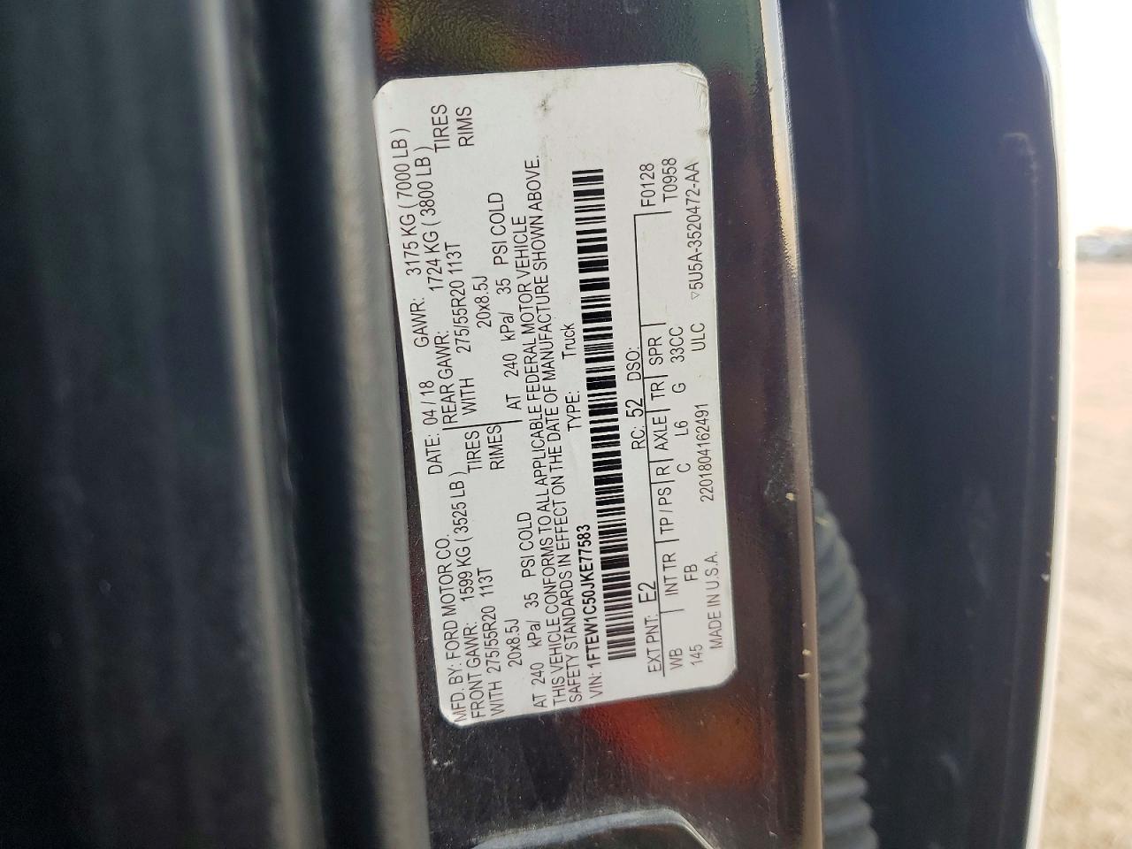 2018 FORD F150 SUPERCREW photo 12