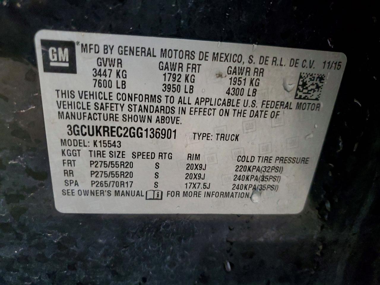 2016 CHEVROLET SILVERADO K1500 LT photo 12