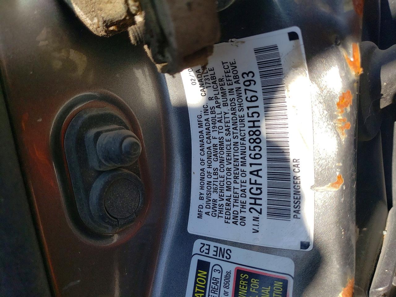 2008 HONDA CIVIC LX photo 12