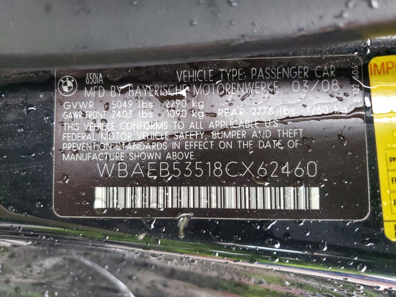 2008 BMW 650 I photo 12
