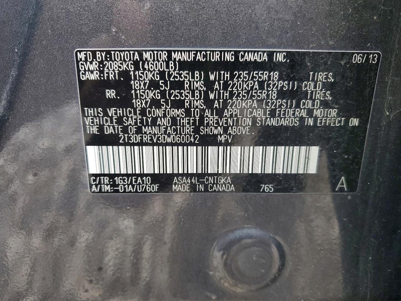 2013 TOYOTA RAV4 LIMITED photo 13