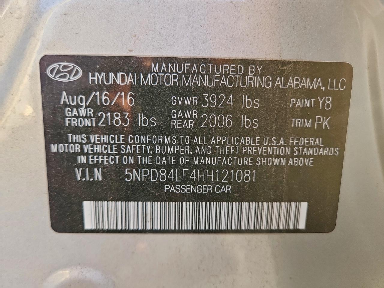 2017 HYUNDAI ELANTRA SE photo 12