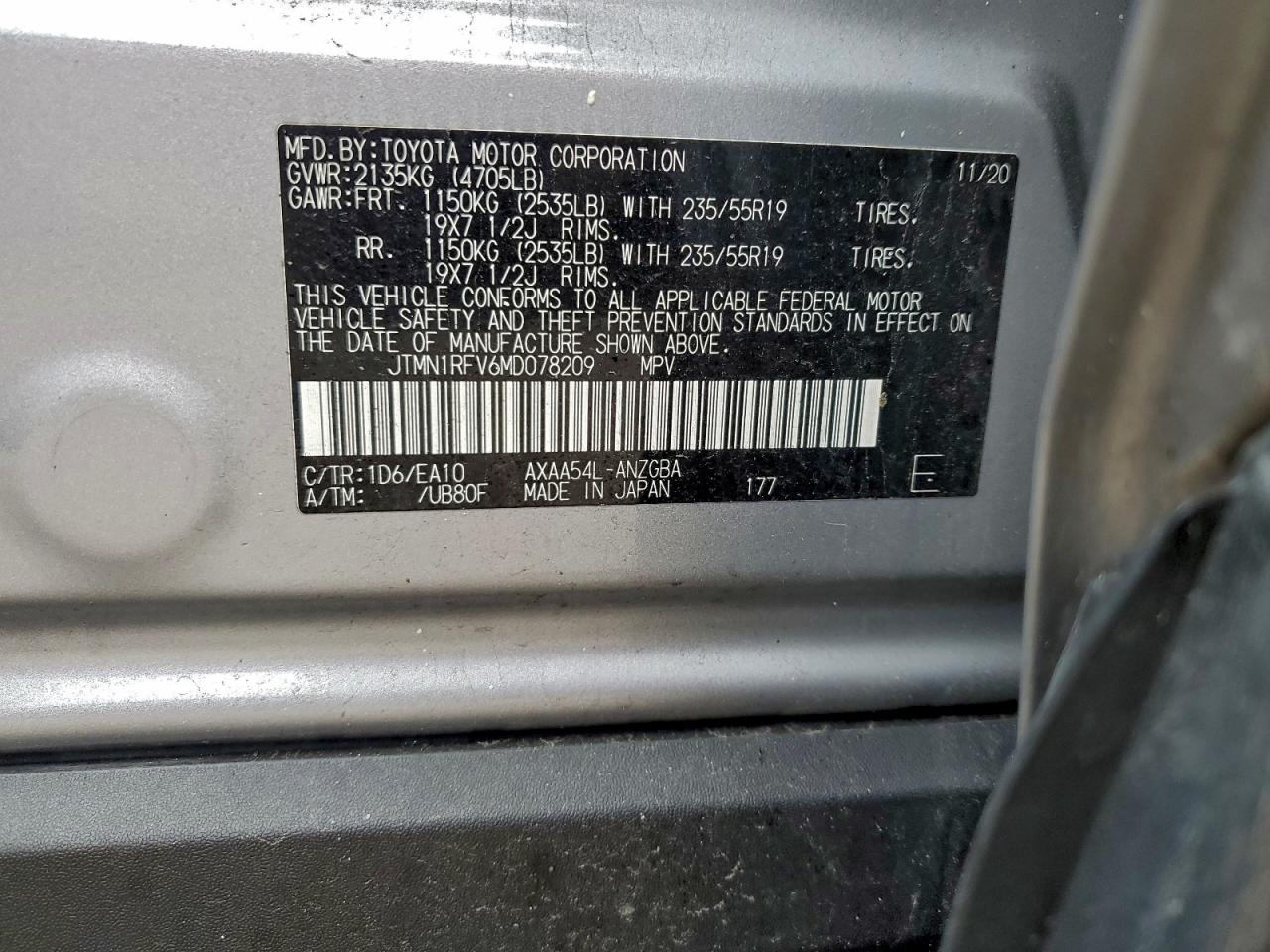 2021 TOYOTA RAV4 LIMITED photo 13