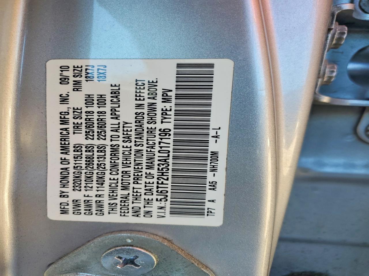 2010 HONDA ACCORD CROSSTOUR EXL photo 12