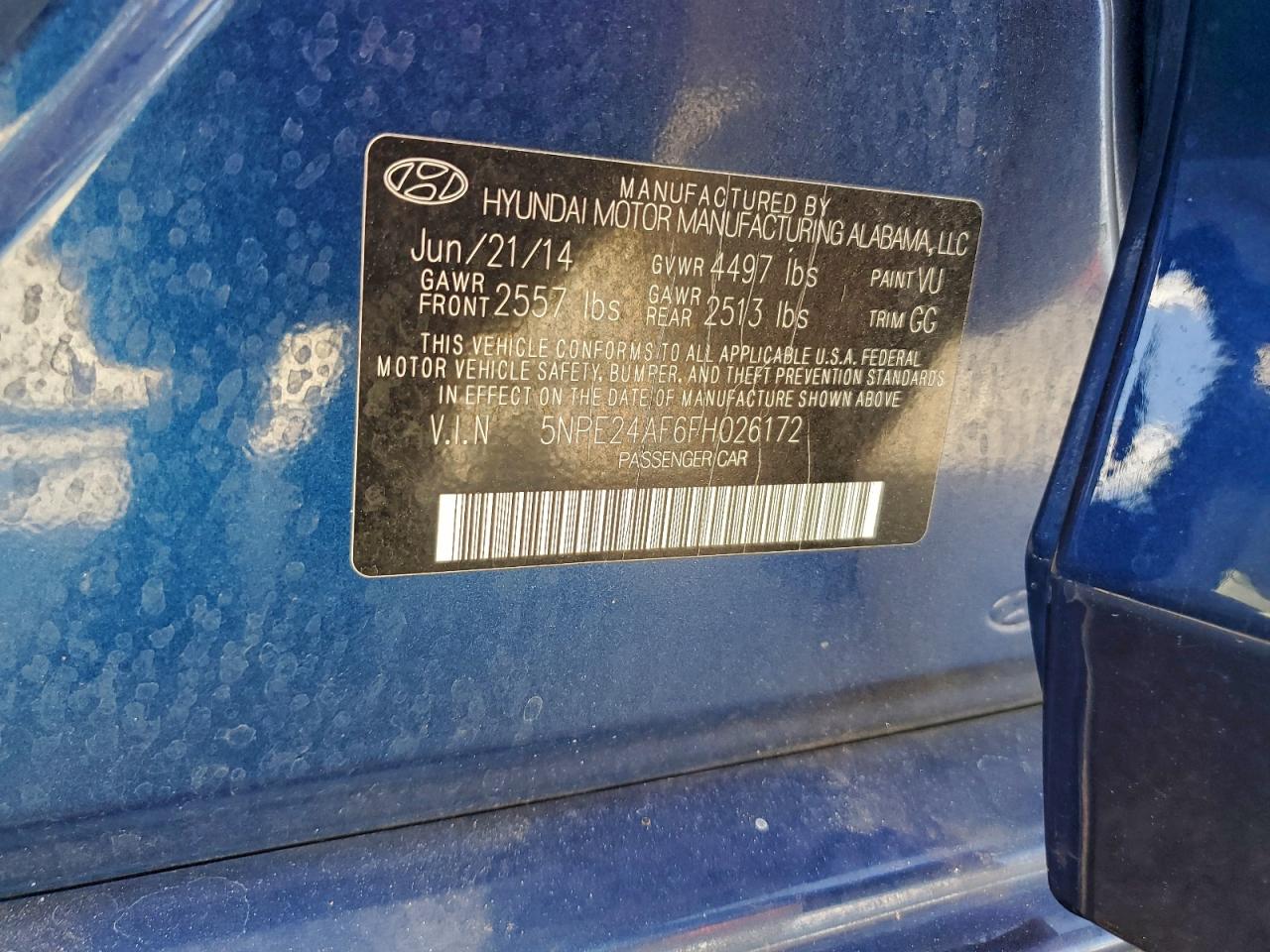 2015 HYUNDAI SONATA SE photo 13