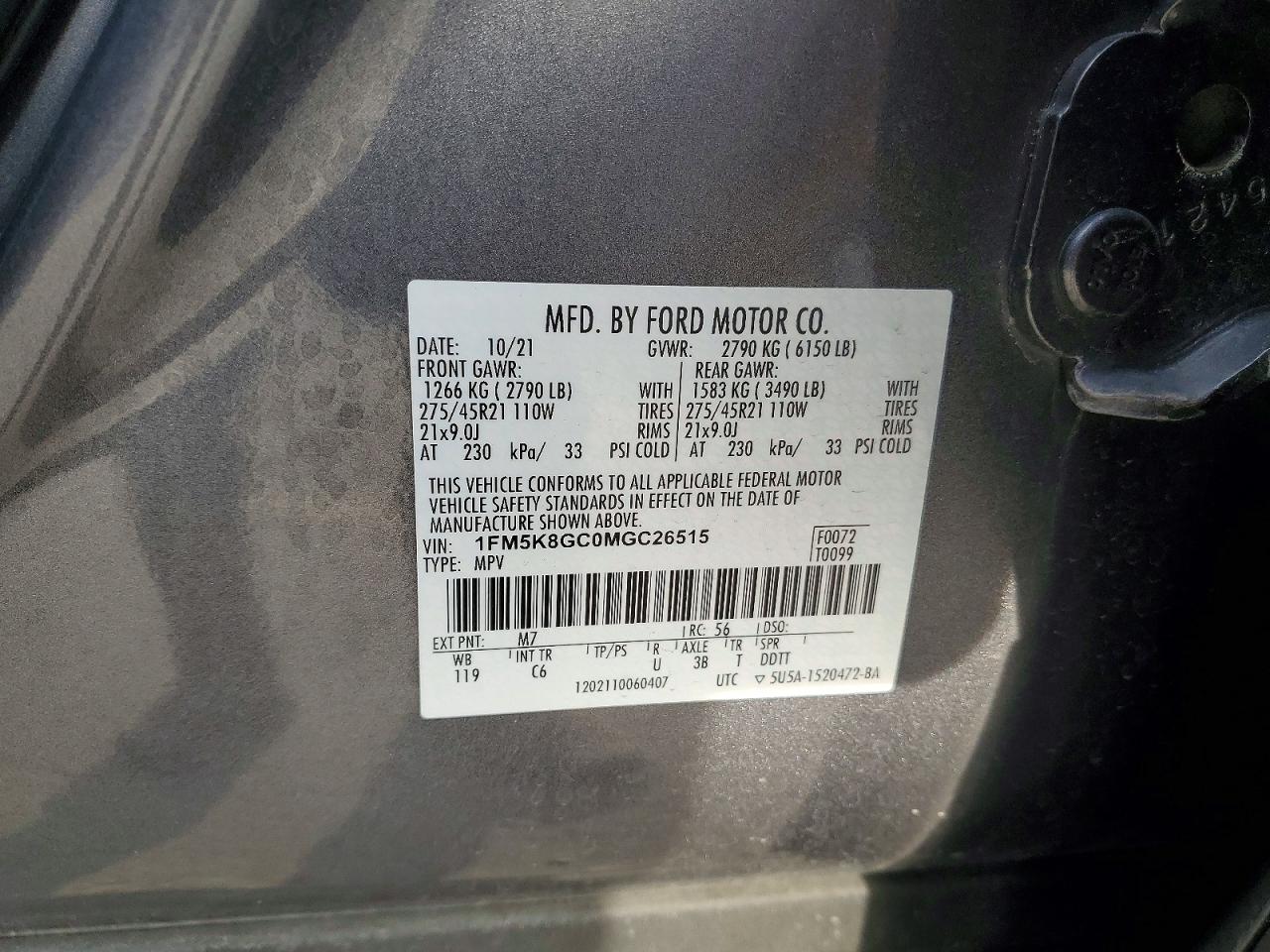 2021 FORD EXPLORER ST photo 13