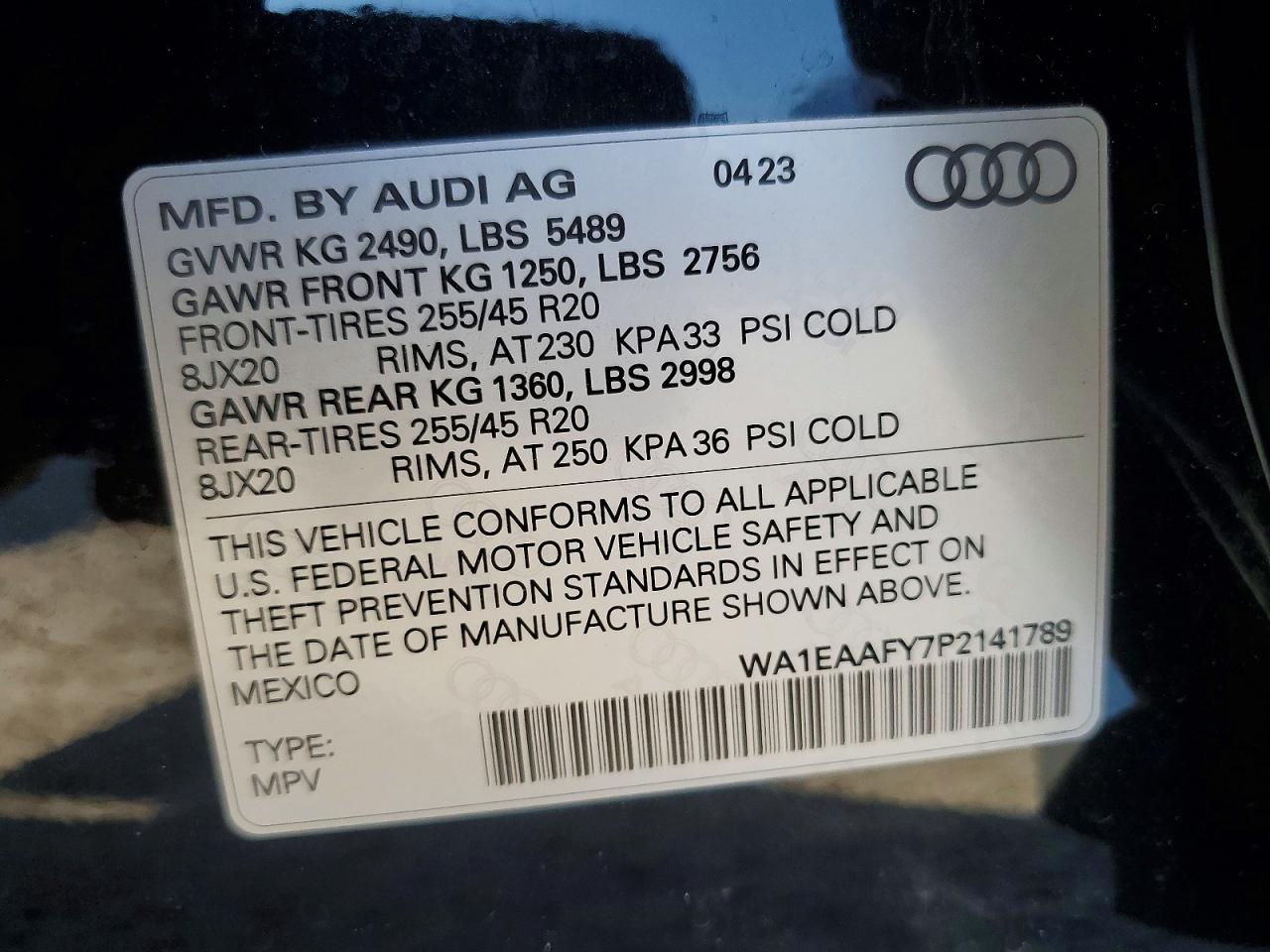 2023 AUDI Q5 PREMIUM PLUS 45 photo 13