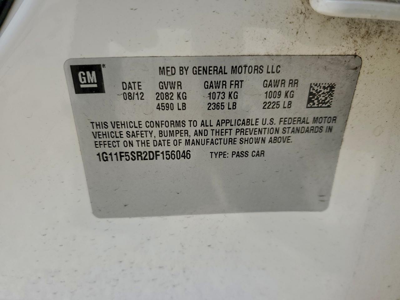 2013 CHEVROLET MALIBU 2LT photo 12