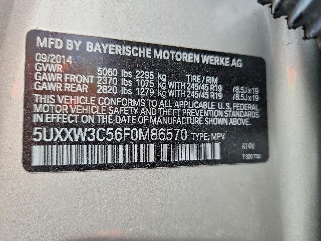 2015 BMW X4 XDRIVE28I photo 13