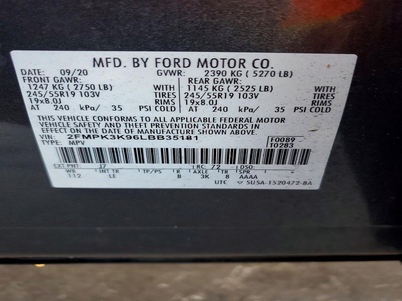2020 FORD EDGE TITANIUM photo 27