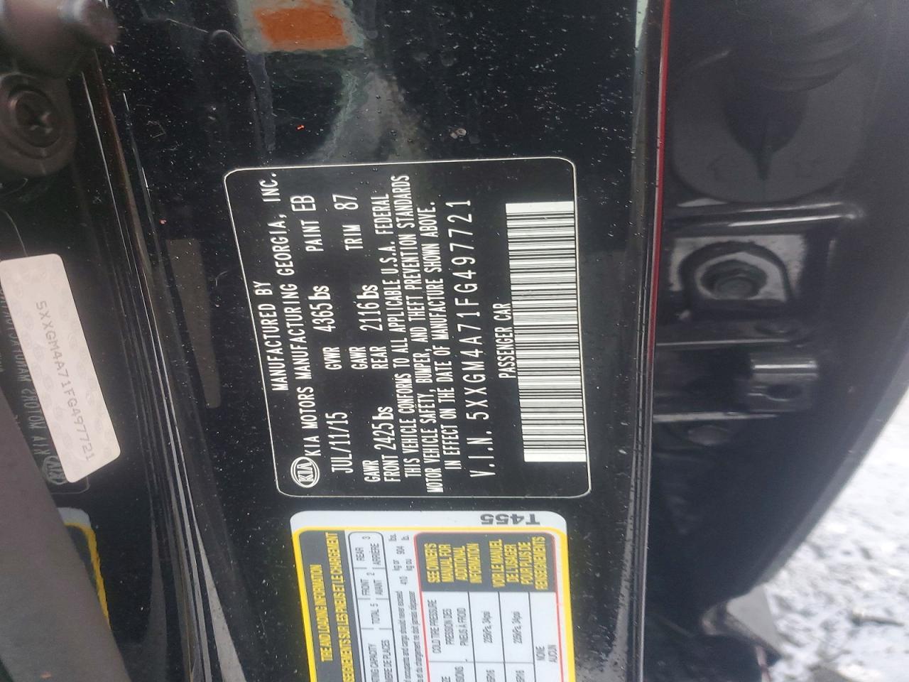 2015 KIA OPTIMA LX photo 12