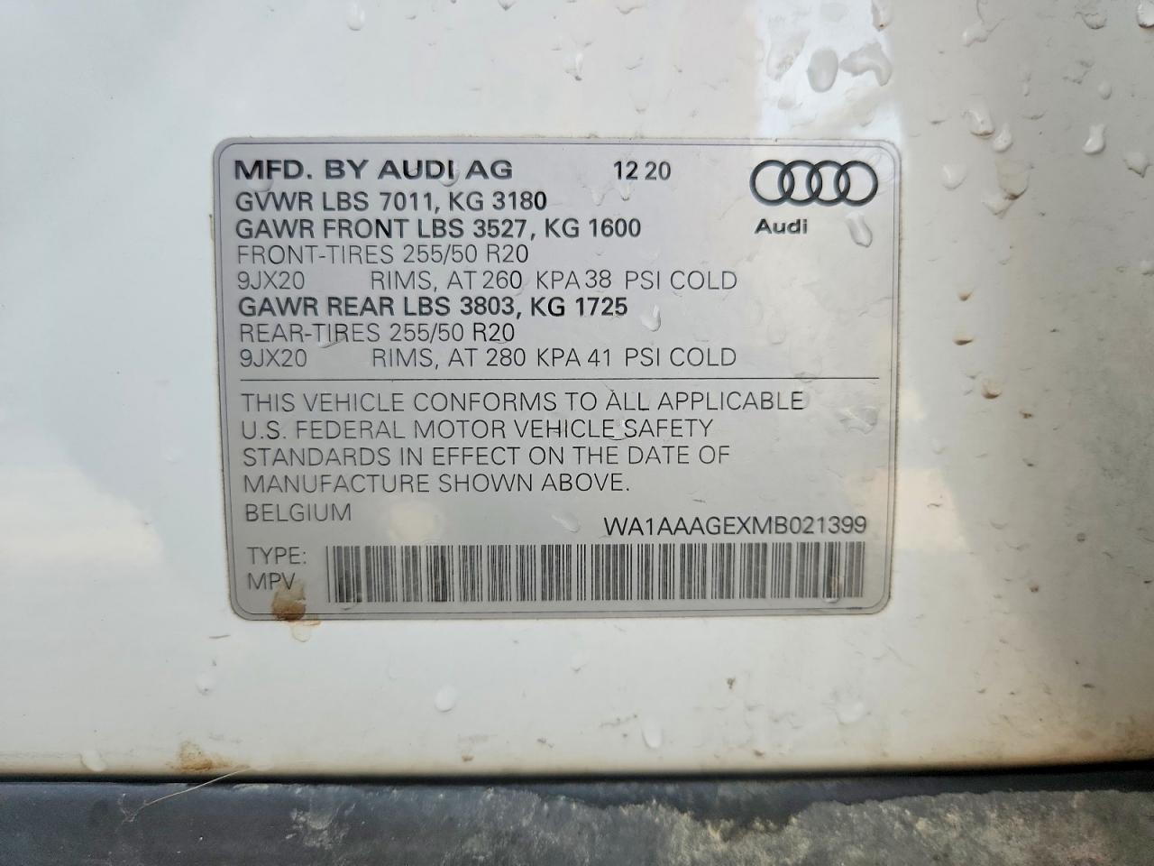 2021 AUDI E-TRON PREMIUM photo 14