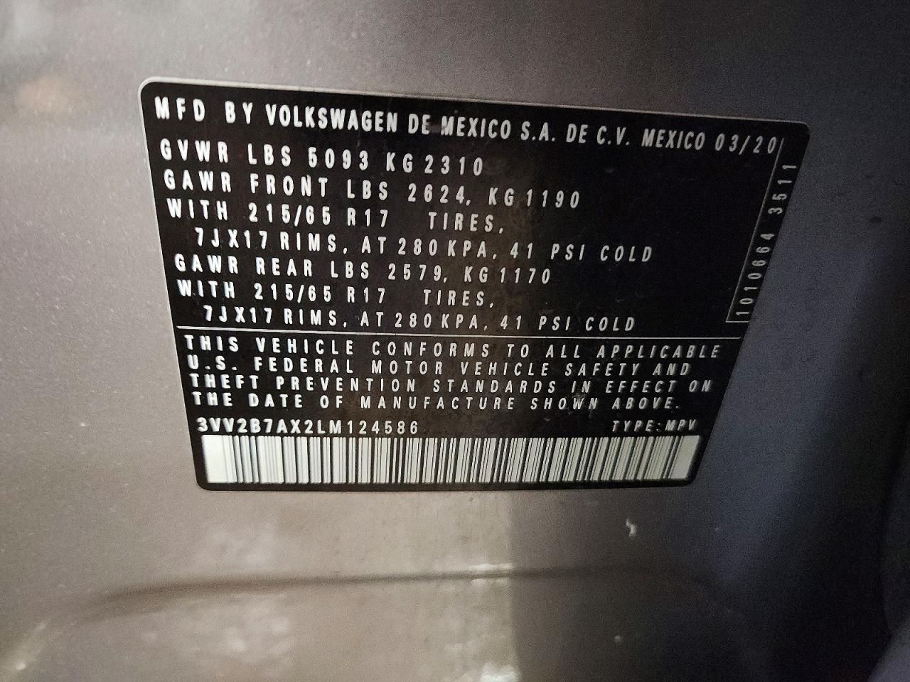 2020 VOLKSWAGEN TIGUAN SE photo 13