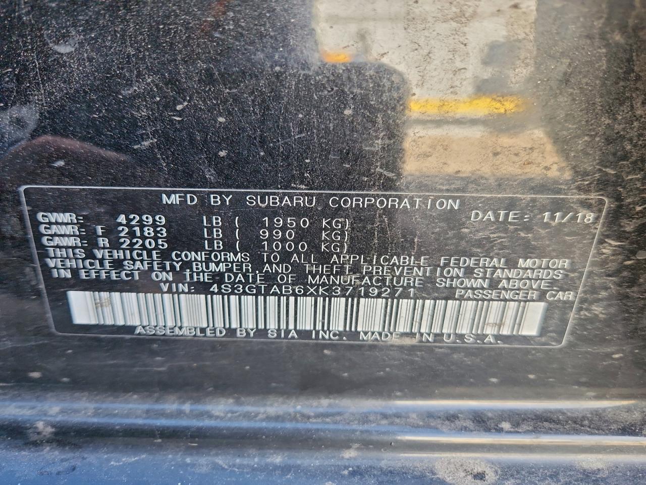 2019 SUBARU IMPREZA photo 12
