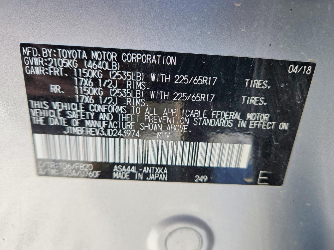 2018 TOYOTA RAV4 LE photo 13
