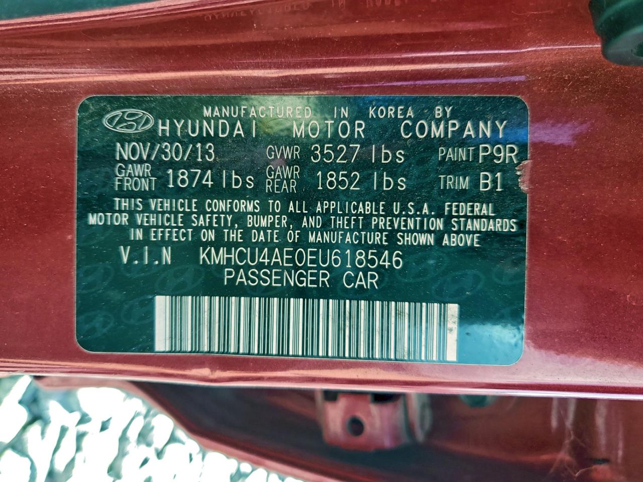 2014 HYUNDAI ACCENT GLS photo 12