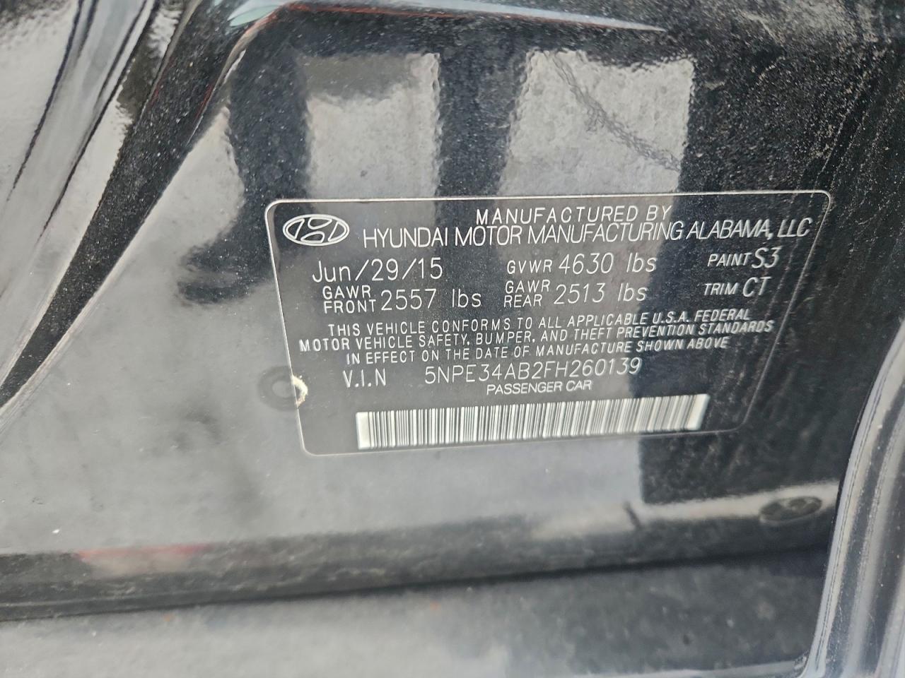 2015 HYUNDAI SONATA SPORT photo 12