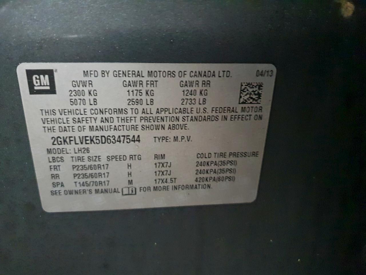 2013 GMC TERRAIN SLT photo 12