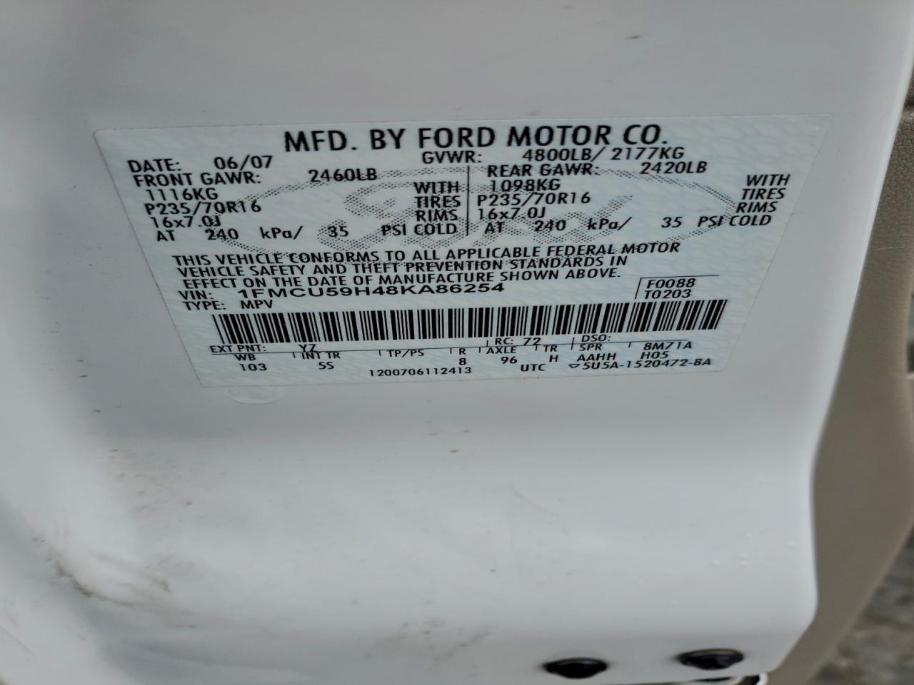 2008 FORD ESCAPE HEV photo 13