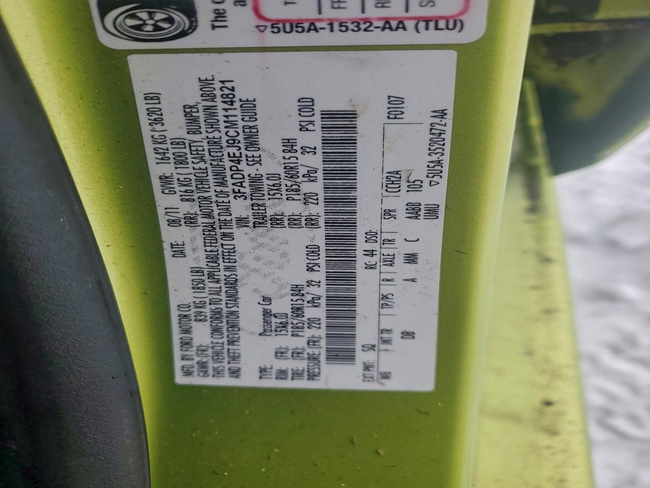 2012 FORD FIESTA SE photo 13