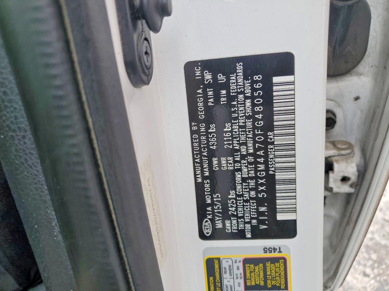2015 KIA OPTIMA LX photo 12