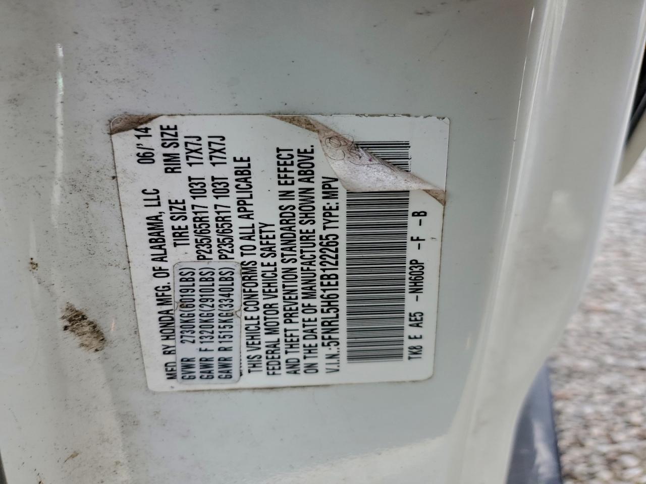 2014 HONDA ODYSSEY EXL photo 13