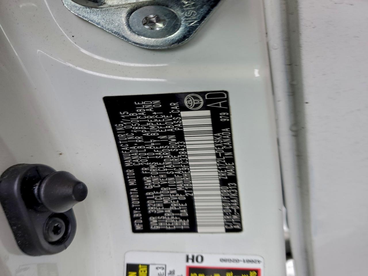 2015 TOYOTA COROLLA L photo 13