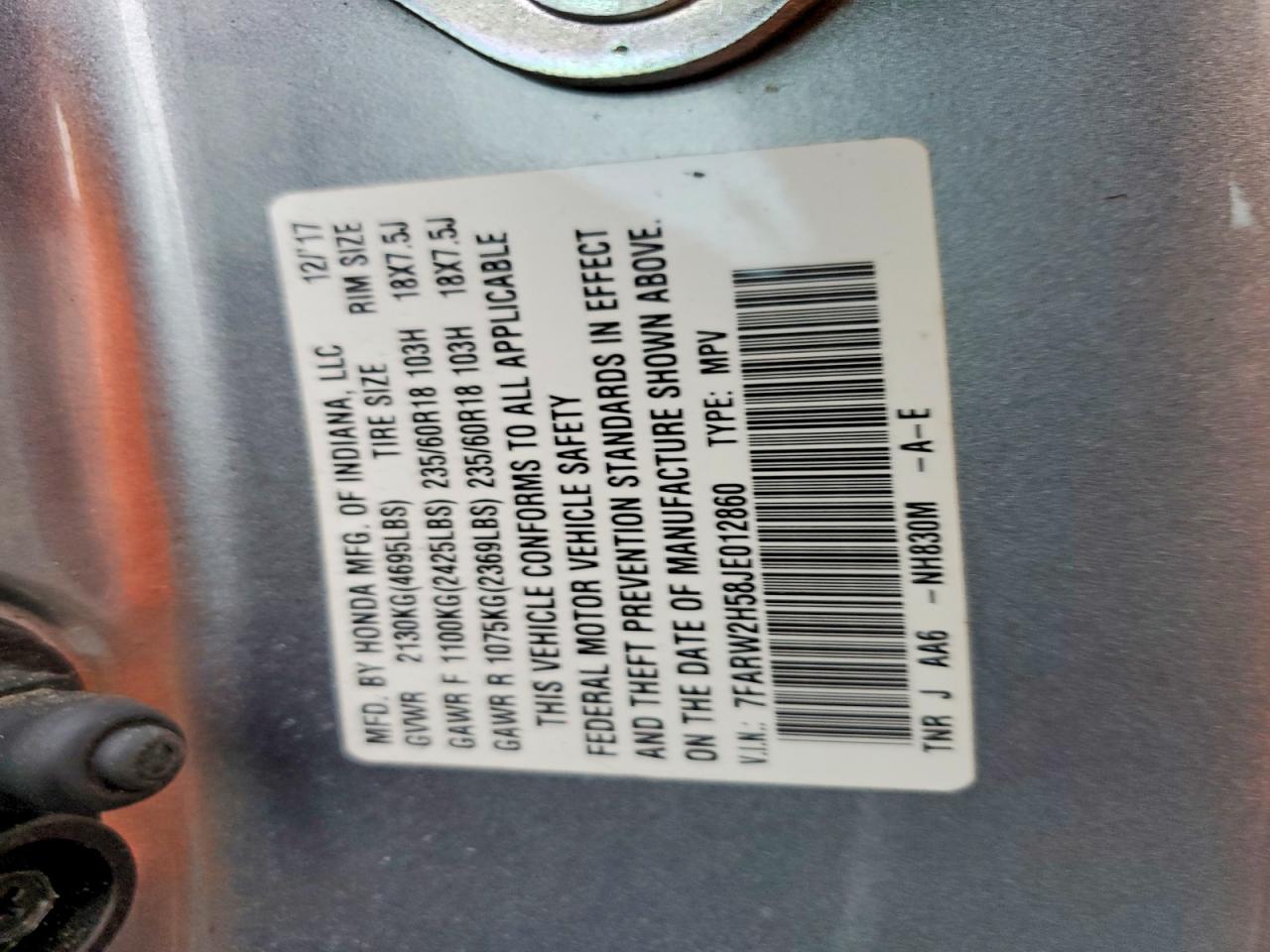 2018 HONDA CR-V EX photo 13