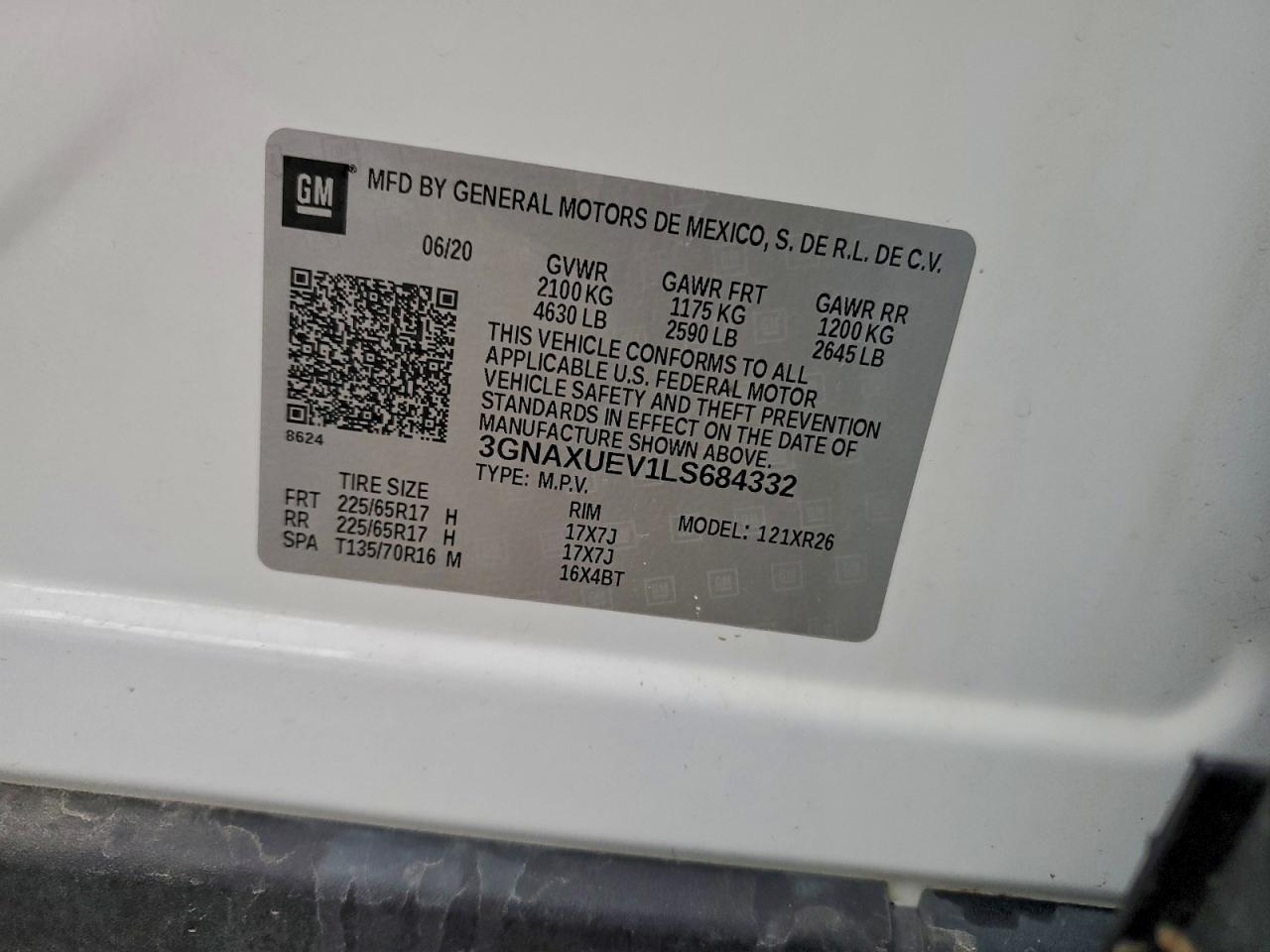 2020 CHEVROLET EQUINOX LT photo 14
