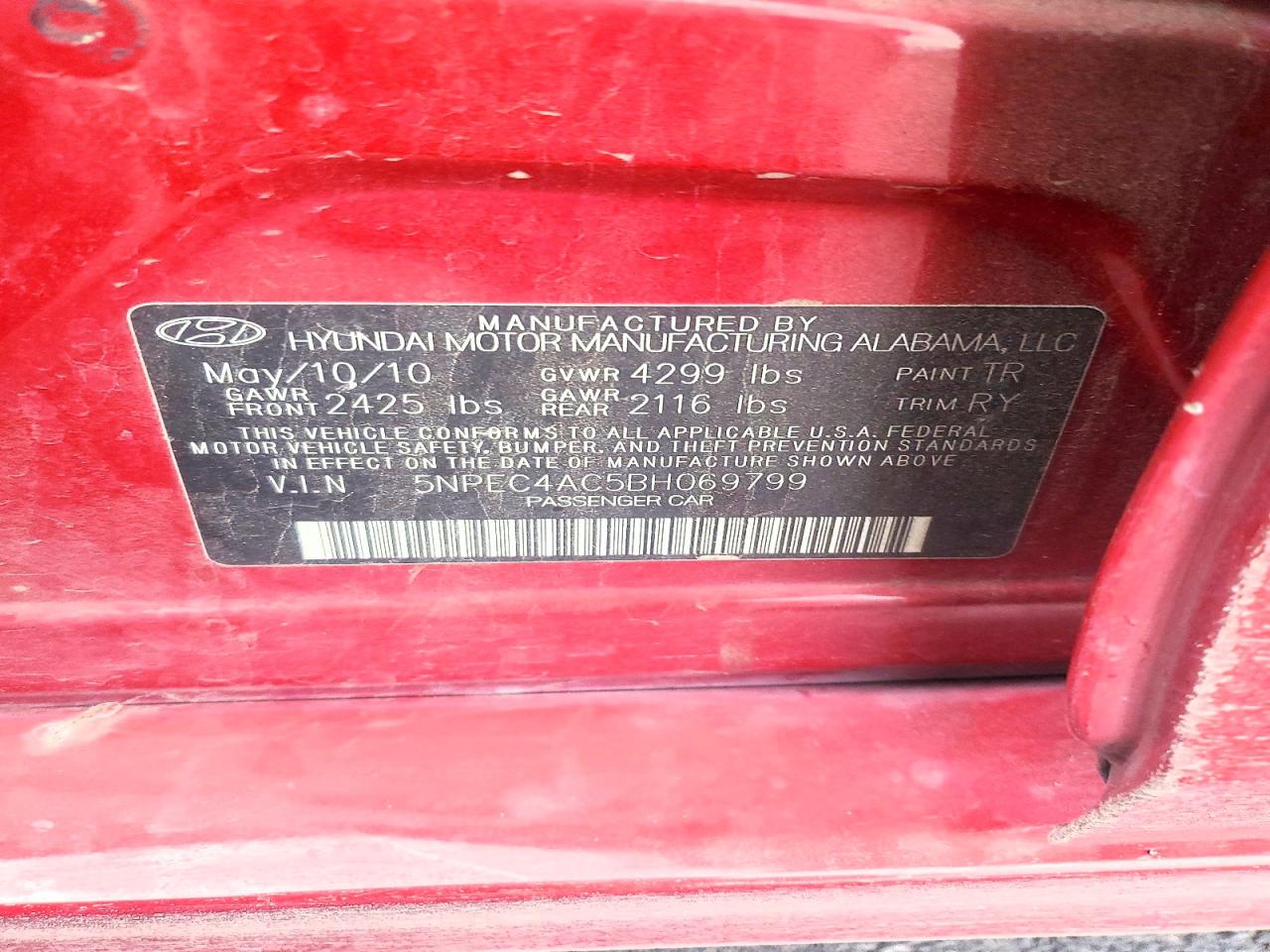 2011 HYUNDAI SONATA SE photo 12