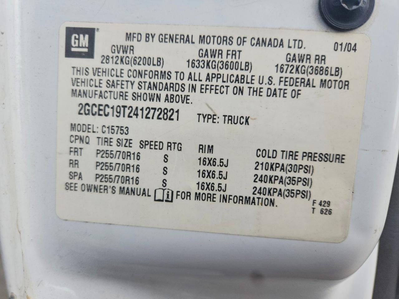 2004 CHEVROLET SILVERADO C1500 photo 12