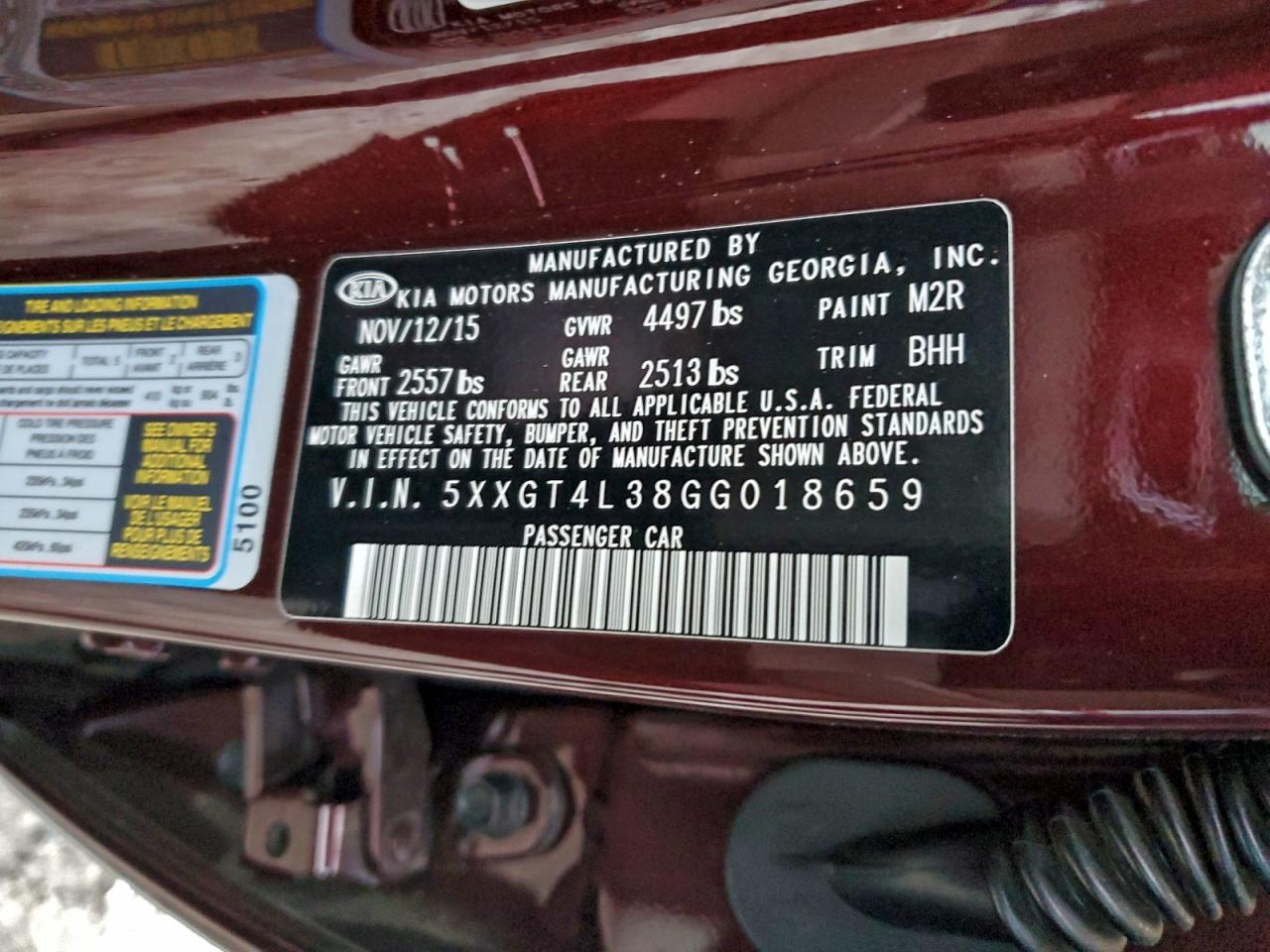 2016 KIA OPTIMA LX photo 23