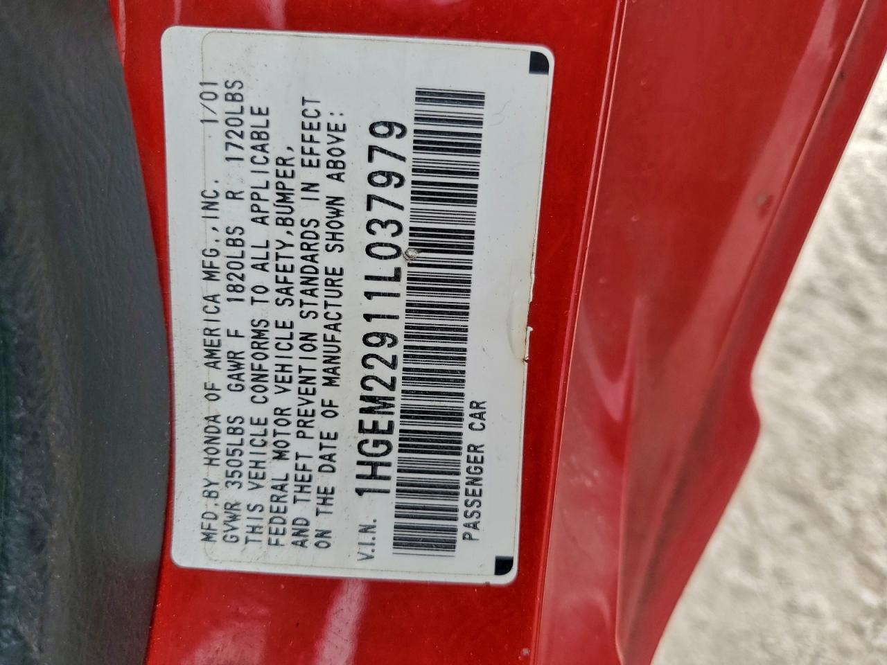 2001 HONDA CIVIC SI photo 12