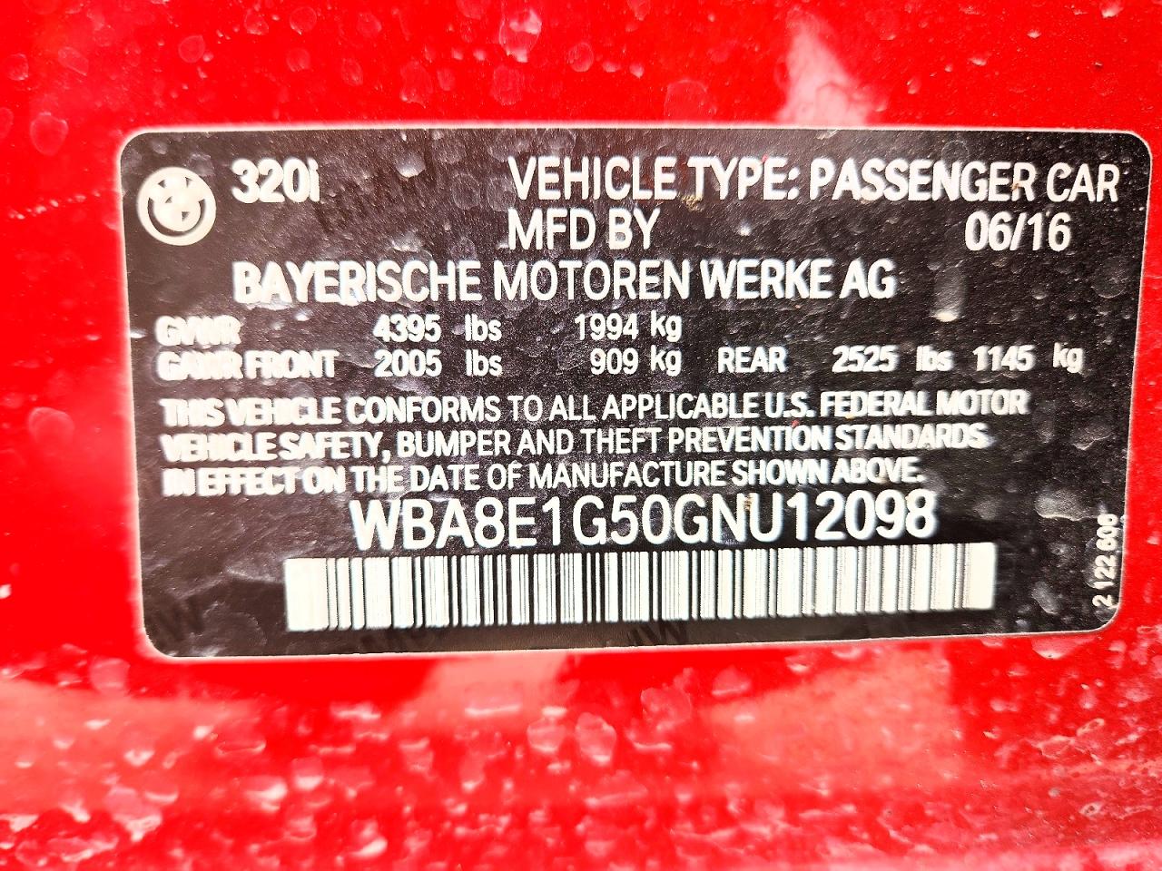 2016 BMW 320 I photo 12
