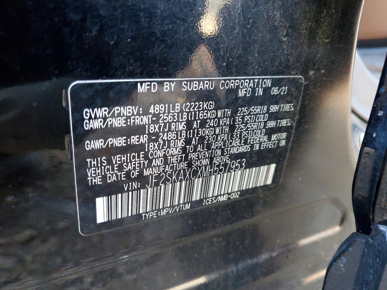 2021 SUBARU FORESTER TOURING photo 14