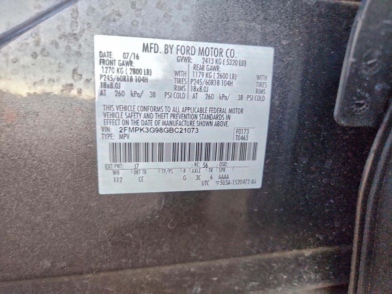 2016 FORD EDGE SE photo 13