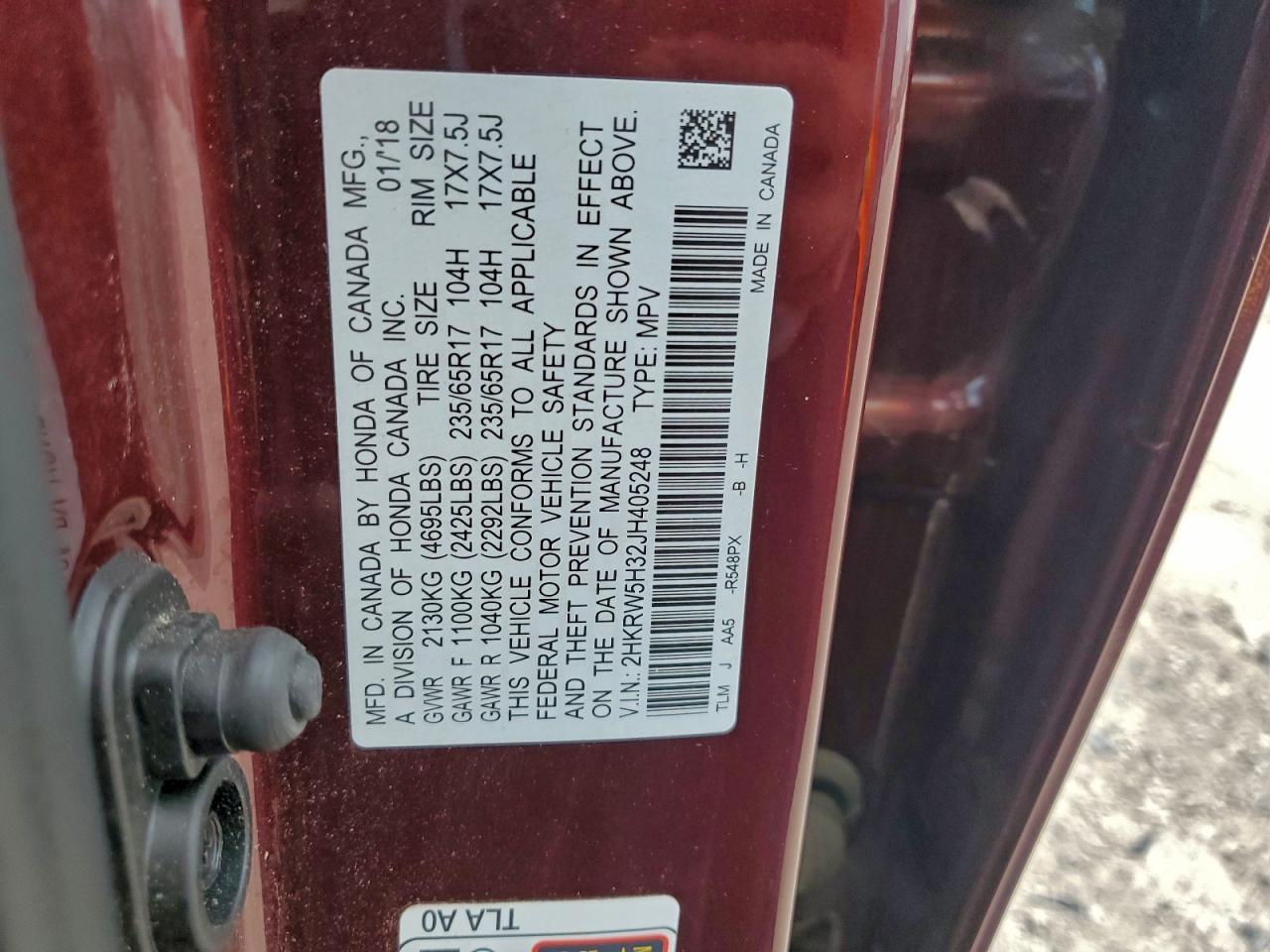 2018 HONDA CR-V LX photo 27