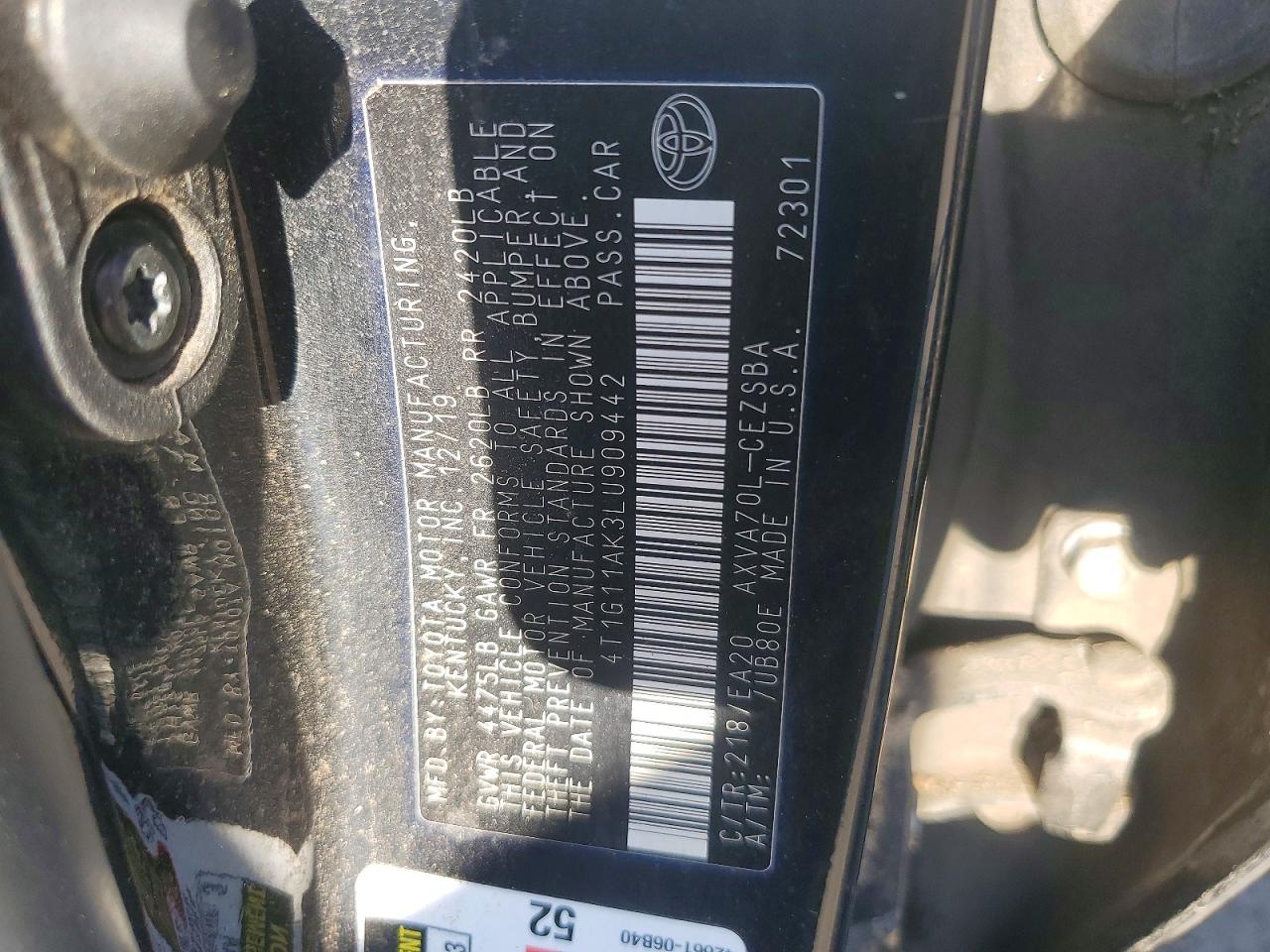 2020 TOYOTA CAMRY SE photo 23
