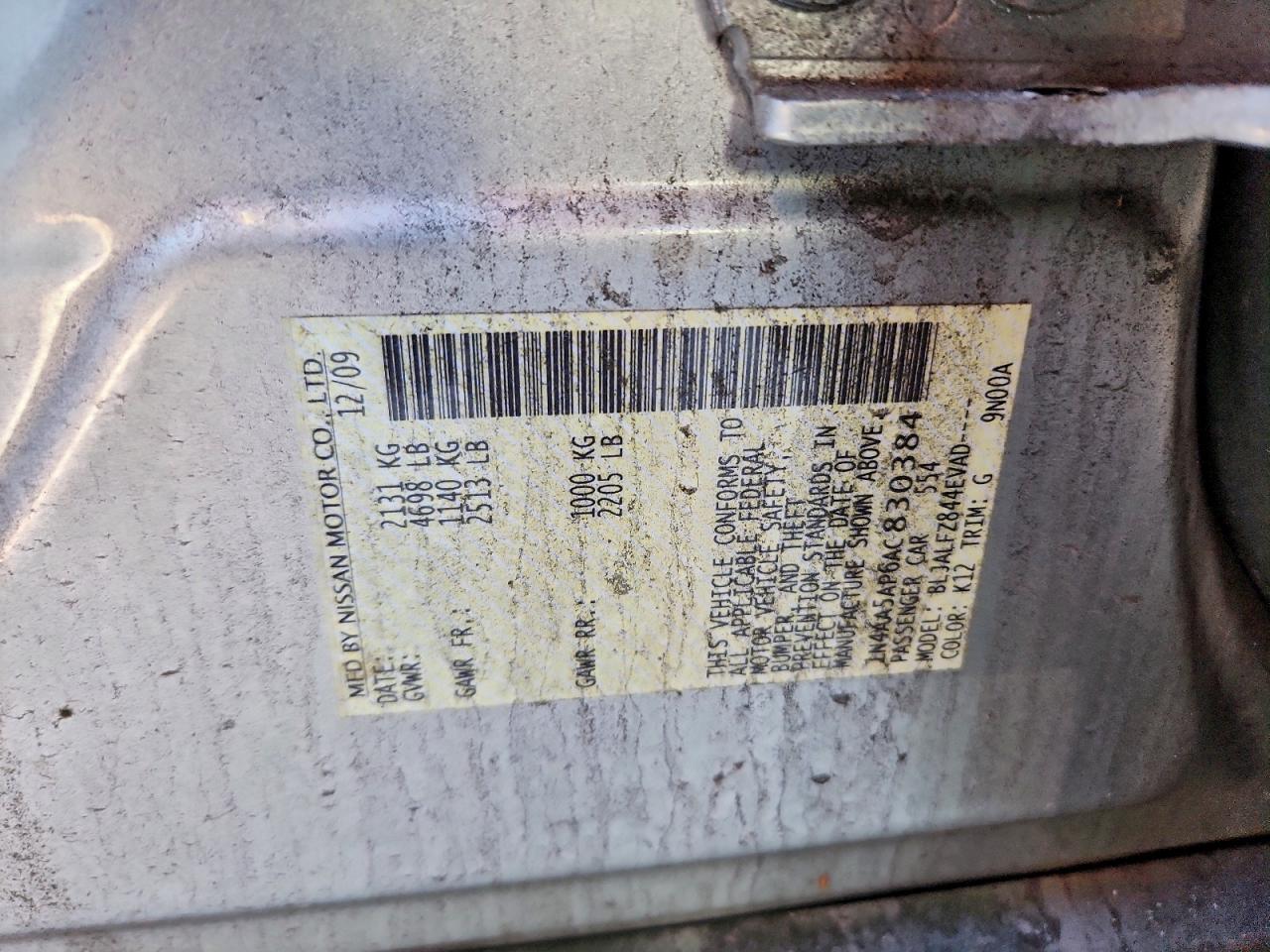 2010 NISSAN MAXIMA S photo 12