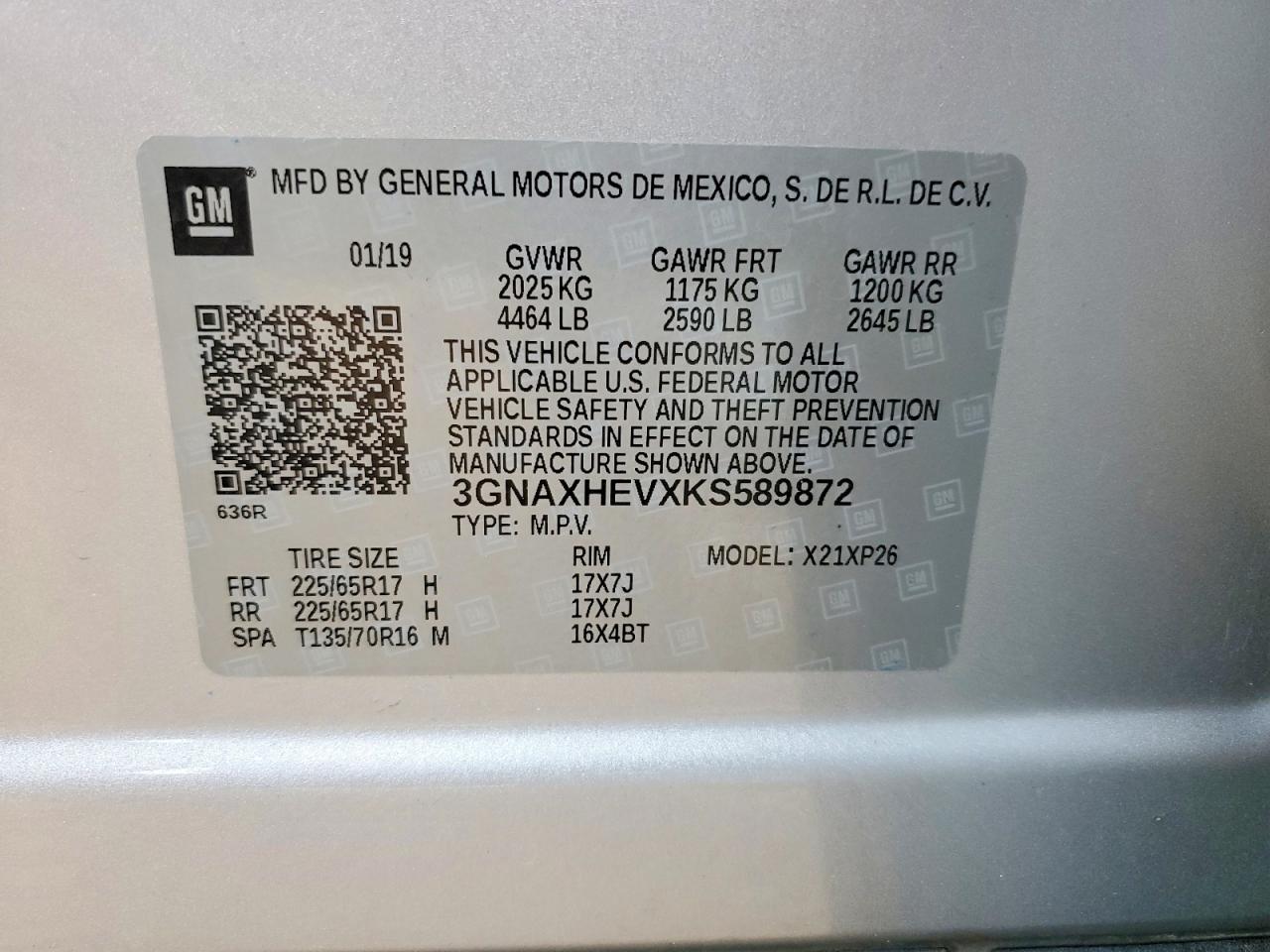 2019 CHEVROLET EQUINOX LS photo 13