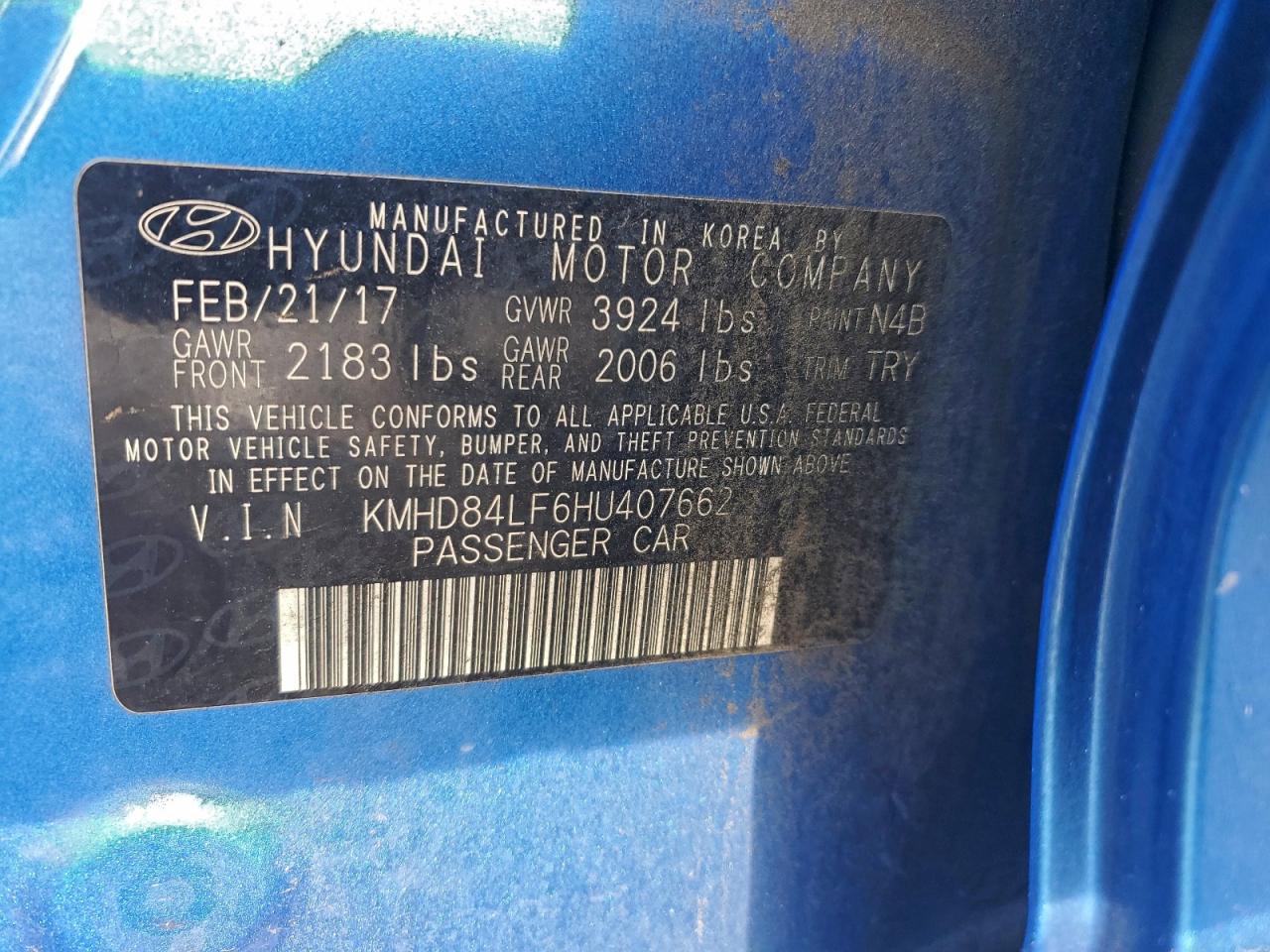 2017 HYUNDAI ELANTRA SE photo 13