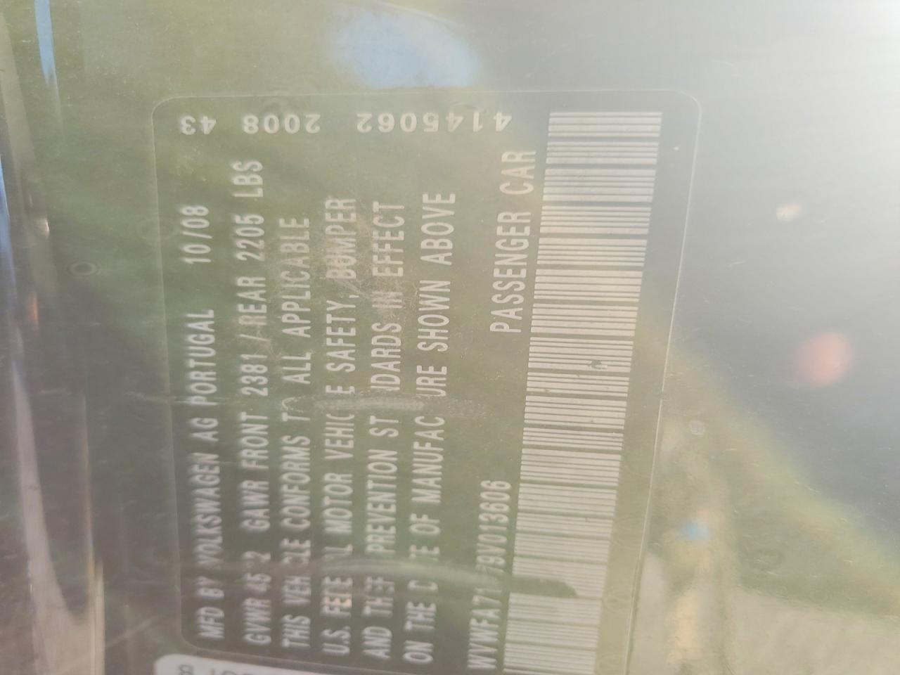 2009 VOLKSWAGEN EOS LUX photo 12