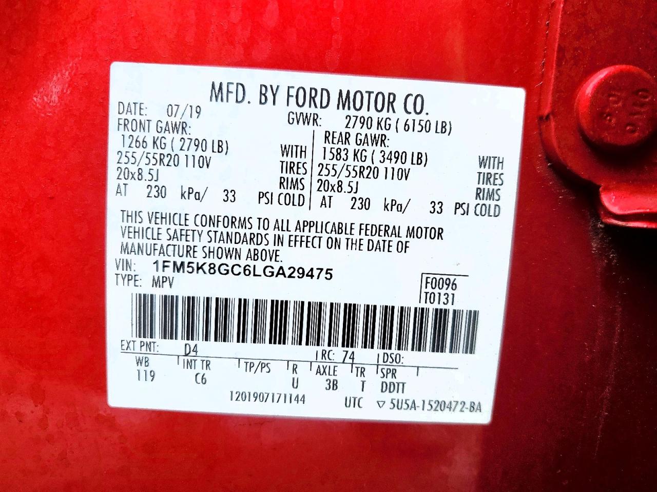 2020 FORD EXPLORER ST photo 13