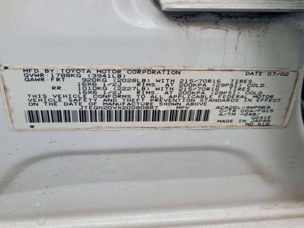 2002 TOYOTA RAV4 photo 13